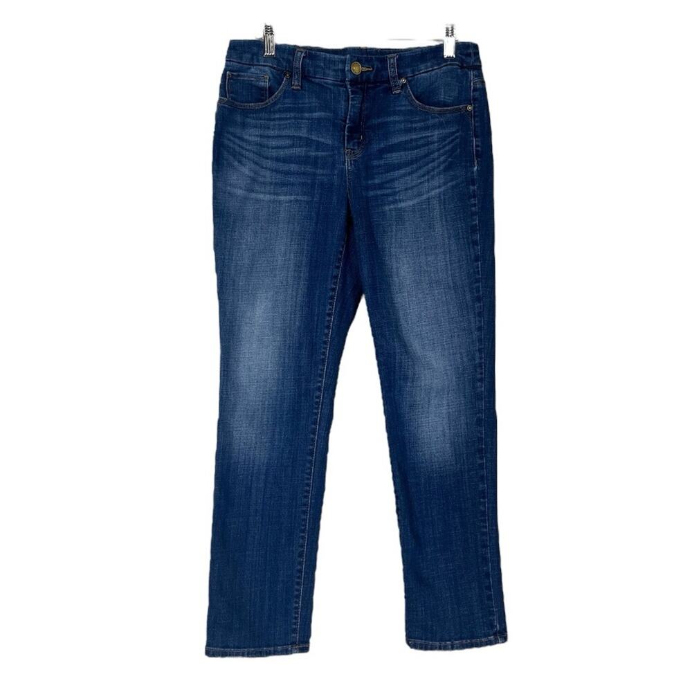 Chico’s Petite Jeans So Slimming Girlfriend Ankle Jeans Mid Rise Women’s Size 4P